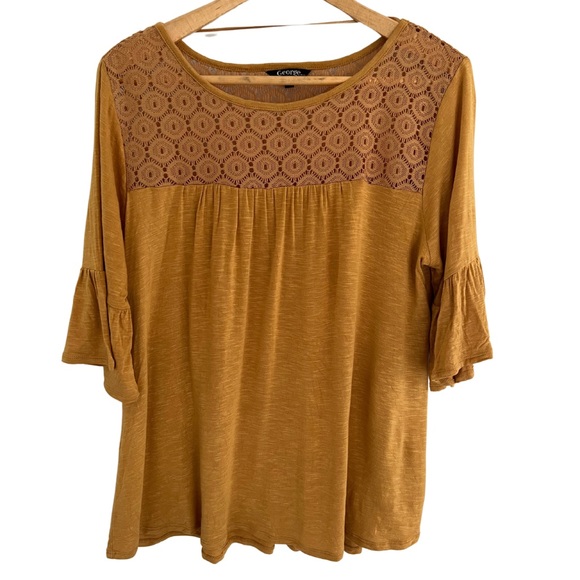 MUSTARD YELLOW TOP - Picture 1 of 2